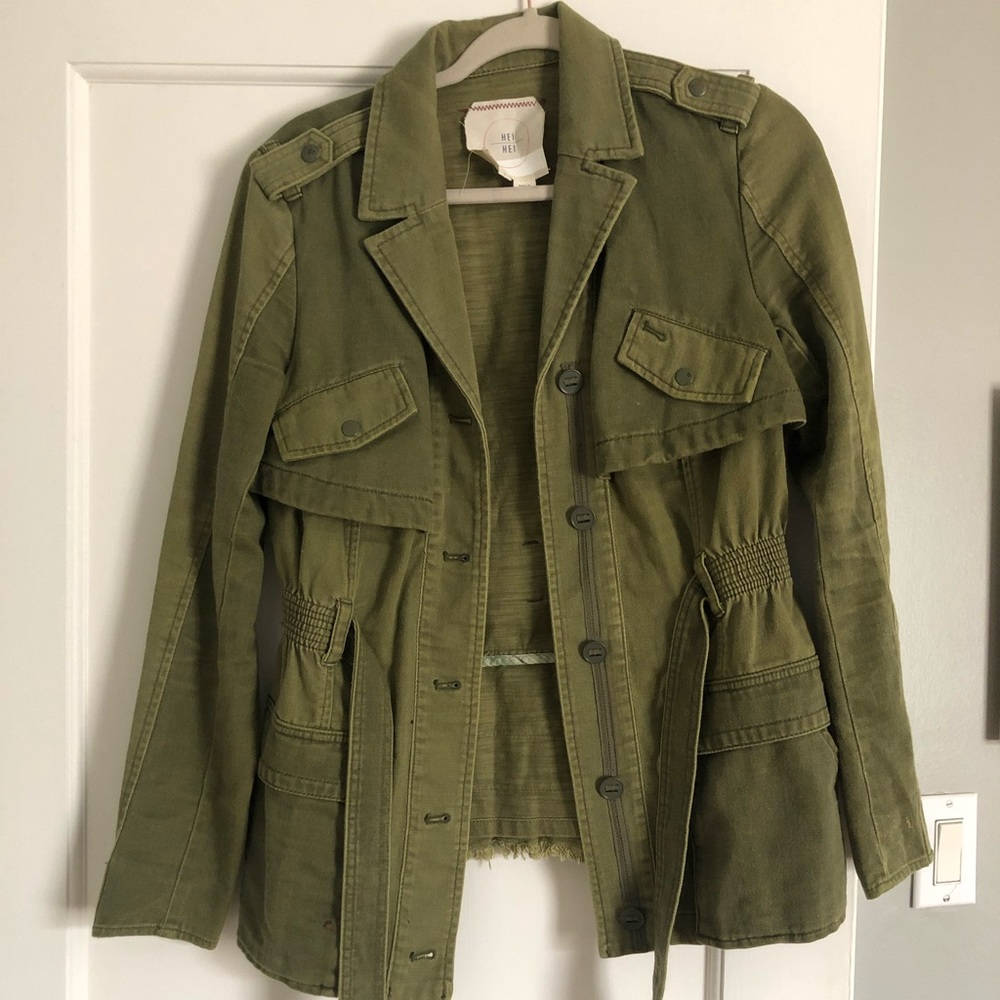 Anthropologie Army Green Jacket